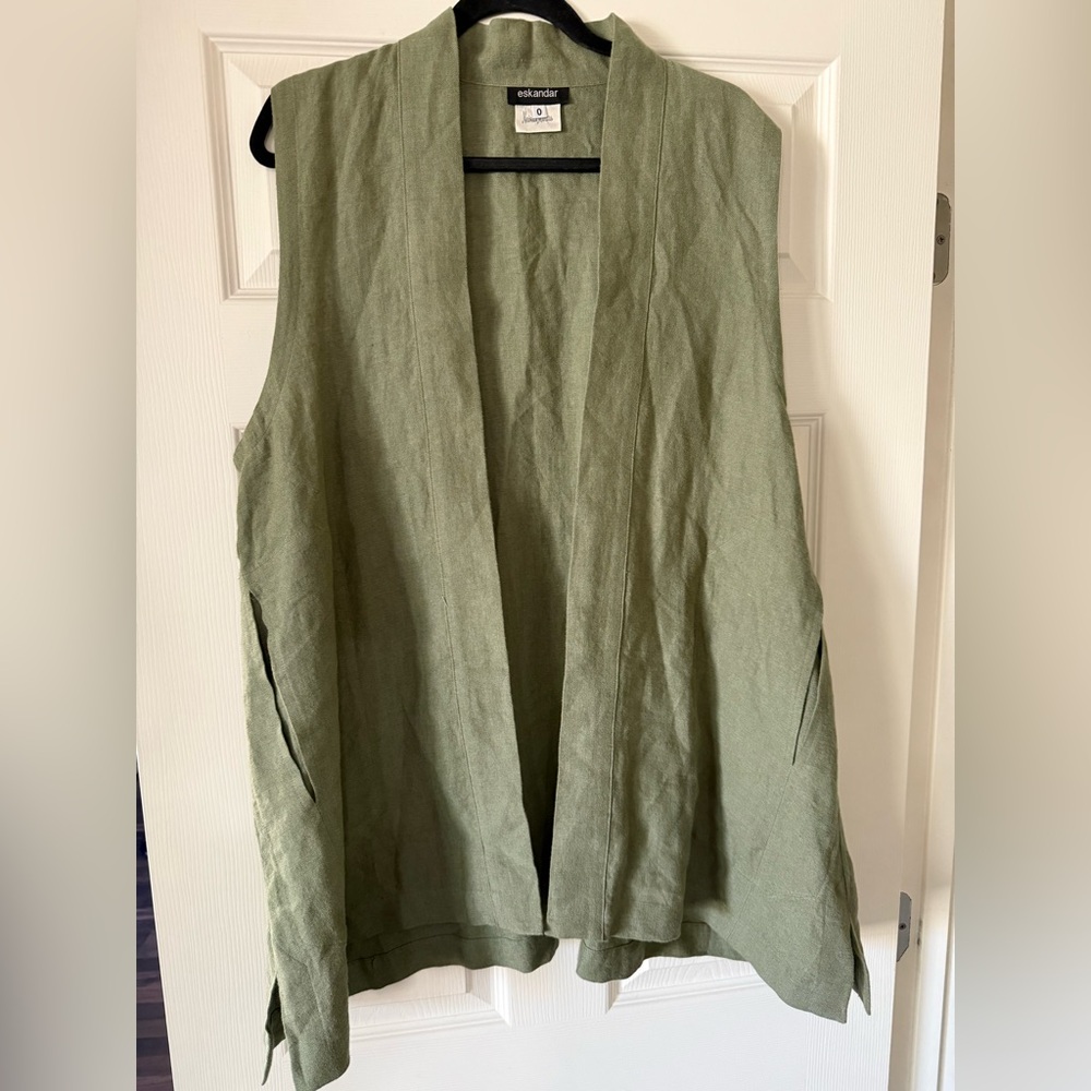 100% linen Designer eskandar vest